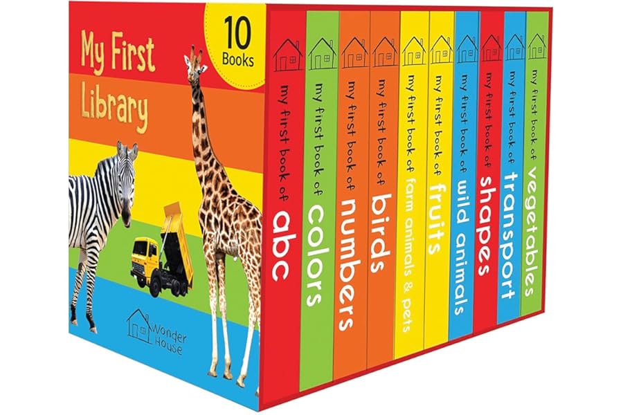 023_my-first-library-boxset-for-kids-10-board-books-ages-03-years-early-lear My First Library Boxset For Kids (10 Board Books) | Ages 0–3 Years | Early Learning | Gift Set For Babies | Toddlers & Preschoolers | Latest Premium Edition | Abc | Numbers | Shapes | Colors & More - Image 1