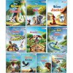 Set of 10 Moral Story Books for Kids, Short Illustrated Bedtime Stories with 3D Animated Images, Read-Aloud Story Books for 3-6 Years